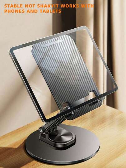 حامل هاتف معدني دوار 360 درجة، حامل مكتبي محمول مناسب للدراسة والمكتب