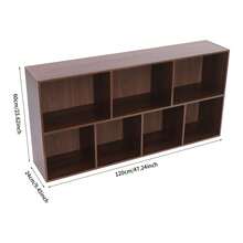 YUNRUX Bookcases - Chocolate Brown - View 2