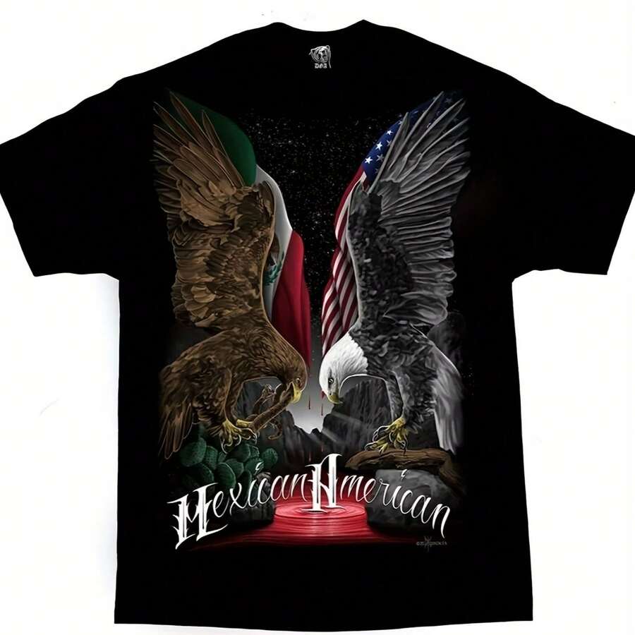 Mexican American Chicano Art Lowirder D Gonzales DGA T ShirtComfortable Cotton Men's Round Neck Short Sleeves T-Shirt 180g Comfortable Cotton Round Neck Short Sleeves T-Shirt 220g - màu đen - Xem 1
