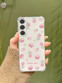 1pc Creative Pink Butterfly Flower Transparent Anti-Drop High Screen Design Phone Case For 9 Pro XL/ Smart 8/ Hot 40i/Spark 20/Spark 20C/Spark Go 2024/ Moto G84/Honor X9b/ Ace 3V/Galaxy S26 S25 S24Ultra S24Plus S24FE S23 S22 S21 S20 A73 A72 A70 A55 A54 A53 A52 A50 A30 A42 A35 A34 A33 A25 A24 A20 A30 A15 A56 A57 A16 A17 A07 - Clear - View 3