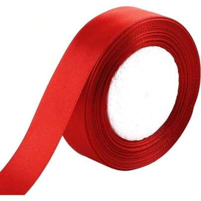 1pc 1.5 Inch X 25 Yard Solid Color Satin Ribbon, Suitable For Gift Wrapping, Crafts, Making Bows, Wreaths, Wedding Party Decor, And Other Sewing Projects
