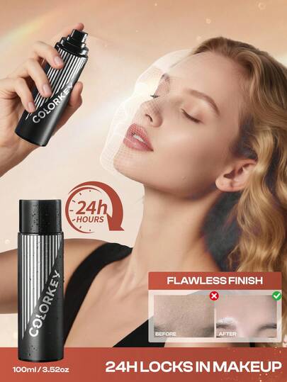 COLORKEY Brume de Fixation Mate Douce, Hydratante Longue Tenue, Contrôle de l'Huile, Rafraîchissante, Non Grasse, Texture Légère, Produit de Marque de Maquillage, Convient aux Femmes et aux Filles, Idéal pour l'Automne/l'Hiver, Peut Créer un Maquillage Latte, un Maquillage Y2K, un Maquillage des Années 90, un Maquillage Cool Girl, un Maquillage de Lèvres, un Maquillage de Mariée, Cadeau de la Saint-Valentin