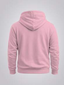 Men's Hoodie And Jogger Pants Set With Brazilian Flag Print, Casual, Minimalist, Sporty, Long Sleeves, Kangaroo Pocket, Comfortable For Autumn/Winter - Rosa - 查看 5