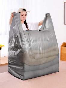 10pcs Moving Packing Bags, Quilts, Clothes, Luggage Storage Bags, Large Dustproof And Moisture-Proof Hand-Held Plastic Vest Storage Bags, Storage And Packaging Suppliesdorm Room Essentials Clothes Organizer Closet Organization And Storage Bedroom - Multicolor - View 8