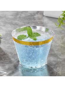 100/50/30/25/20/10件套透明金边9盎司香槟杯、葡萄酒杯、鸡尾酒杯、婚礼祝酒杯、可重复使用酒杯，是新年、圣诞节、派对、婚礼、生日、情人节和大型活动的理想之选。 - 查看 7