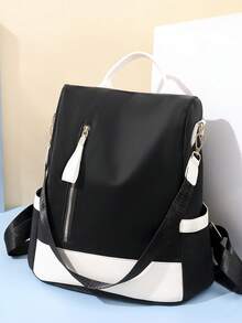 Ransel Wanita Motif Kupu-kupu Gaya Cina Terbaru, Modis, Cocok untuk Pelajar, Komuter, Tas Multifungsi Anti-Pencurian Tahan Air untuk Perjalanan Luar Ruangan Minimalis - Hitam - View 7