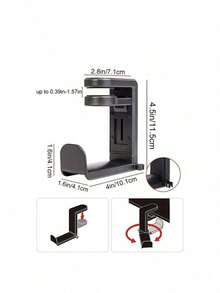 Rotatable Headphone Stand, ABS Material, Universal Desktop Headphone Hanger For Gaming & Office - View 3