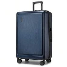 Valise ABS+PC avec serrure TSA et roues pivotantes à 360° – format cabine 20 pouces et valises 12/24/28 pouces, ensemble de 2/3/4 pièces pour voyages, vacances et déplacements professionnels – valise trolley rigide avec compartiment pour ordinateur portable - Bleu marine - Voir 18
