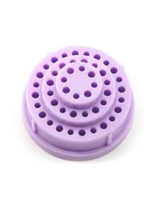 1pc 48-Hole Professional Nail Drill Bit Storage Rack/Display Cabinet/Nail Tool Cover Box - Multicolor - View 2