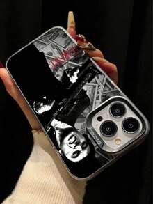 Money 1pc Black Gunman Scar Killer Minimalist Full Coverage TPU Shockproof Phone Case, Compatible With Apple 17, 16, 15, 14, 13, 12, 11 Pro Max, Air - Multicolor - View 2