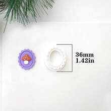 1pc Soft Clay Basic 3D Geometric Shape Square, Circle, Curved Frame Mold For Earrings, Necklaces, DIY Crafts - White - View 12