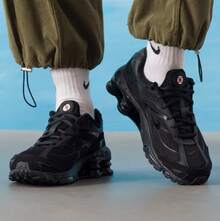 男子NIKE SHOX RIDE 2運動休閒鞋 - 黑色 - 查看 3