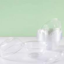 12/50/75pcs Transparent Dessert Bowls And Plastic Bowls, Suitable For Desserts, Soups, Salads, Ice Creams, Party Catering, Weddings, Picnics, And Home Or Event Parties - Clear - View 4