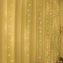 1 قطعة أضواء سلسلة LED 600/300/200/100 مع 8 أوضاع إضاءة، أضواء ستارة تعمل بالطاقة USB للأعياد والحفلات والزفاف وديكور الغرف والنوافذ (بطاريات جهاز التحكم عن بعد غير مشمولة) - قابس USB - مشاهدة 13