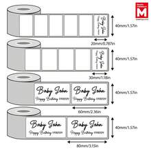 1卷，Marklife标签打印机专用纸，原装自粘热敏标签，兼容P50/D100/Phonemo M110/M220/M221，1.96英寸 x 1.96英寸（50x50毫米），方形多用途标签，白色，每卷180张标签，适用于服装、配料、标志、条形码、地址、玻璃罐、蜡烛等。 - 白色 - 查看 3