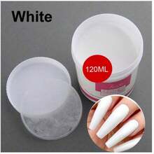 Bột Acrylic làm móng 120ML 4.23 OZ Màu trắng, không mùi, không bọt khí, không cần đèn UV, bền màu, dùng để nối móng và tạo hình móng acrylic. - trắng - Xem 4