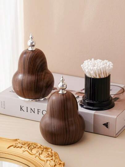 1pc Wooden Toothpick Holder, Luxury Restaurant Style Wooden Toothpick Box, Multi-Functional Storage For Toothpicks, Cotton Swabs, Dental Floss, Suitable For Restaurant, Kitchen, Bathroom, Bedroom