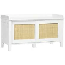 HOMCOM Shoe Changing Stool - White - View 6
