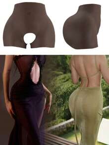 Silicone Butt Lift Shapewear Underwear, Unisex Adjustable Thickened Design, Peach Butt - Chocolate Brown - View 2