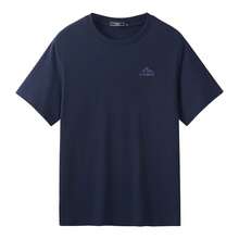 CAMEL CROWN Men's Outdoor T-Shirt, Short Sleeve, Spring/Summer, 3-In-1 Protective, Cotton, American Style Half Sleeve Undershirt - Royal Blue - View 2