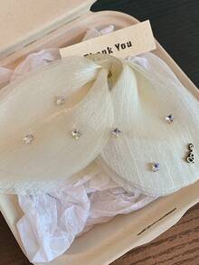 Women's Elegant Casual Butterfly Net Mesh Hair Clip, Suitable For Daily Use, Home, School, Beach, Office, Party, Holiday, Birthday, Back To School, New Year, Valentine's Day, Mother's Day, Wedding, Music Festival, Graduation - Pink - View 5