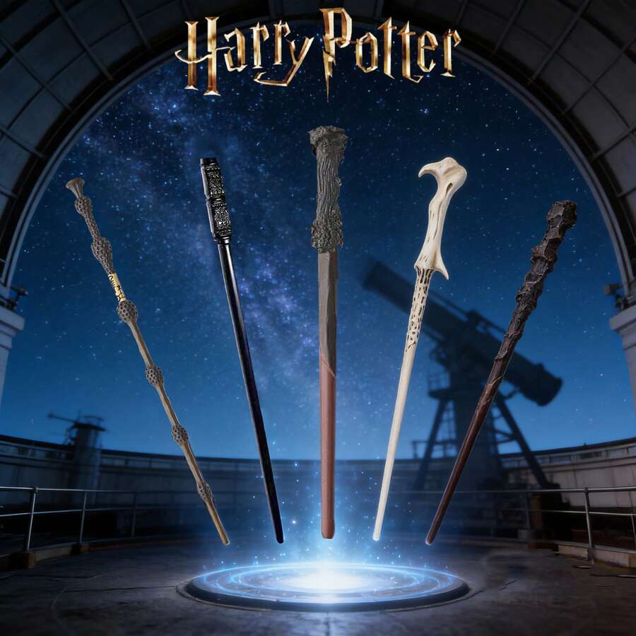 1pc Classic Highly Detailed Magic Wand - Collectible Decor Item, Suitable For Fans, Cosplay Parties, Desktop Display, Magic Themed Events, Birthday Gifts, Holiday & Back To School Presents - Multicolor - View 1