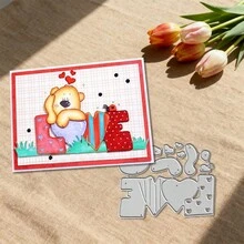 创意爱心标签模具，DIY剪贴簿相册和压花模板，贺卡制作工具，卡片纸切割工艺品，礼品卡制作模板模切。 - 銀色 - 查看 4