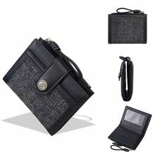 Baellerry 女士多功能卡包，带隐藏式零钱包、拉链钱包、大容量多卡位身份证件收纳包、小巧迷你钱包 - 黑色 - 查看 12