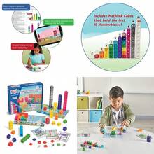 MathLink Cubes Numberblocks 1-10 Activity Set 30 Preschool Learning Activities Counting Blocks Linking Cubes Educational Toys For Number Games Math Manipulatives Kindergarten - As Pic - View 1