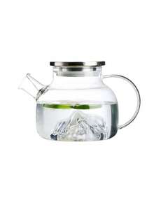1件套2025新款耐热玻璃茶具，家用观山茶具套装（含1个茶壶和4个茶杯），家用及办公用茶壶 - 無色 - 查看 9