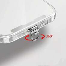 0.4毫米手机挂绳扣，360°旋转夹 - 超薄不锈钢 - 銀色 - 查看 1