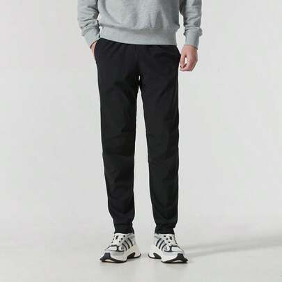 Adidas Men's Casual Pants, TKO PANTS M, Drawstring Waist Joggers, Tapered Leg, Knit Leisure Pants, Running Fitness Sweatpants, Black, Semi-Skinny, CW5782