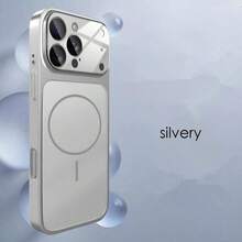 1个苹果独家磁吸式大窗口17 Pro Max手机壳（升级版） - 兼容 17/17 Pro Max/16/15/14/13 Air，磨砂表面，支持无线充电 - 銀色 - 查看 1