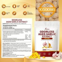 VivoNu Aged Garlic Extract Capsules, 10500mg Odorless Garlic Supplements With Magnesium, Chromium, B1 & B9, Supports Immune Health & Heart Function| 2 Years Matured | 300 Softgels - 1袋 - 查看 7