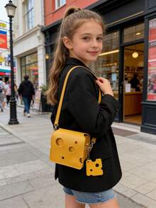 可爱迷你镂空芝士口红耳机斜挎零钱包 - 彩色 - 查看 2