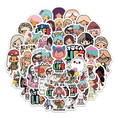 80 Toka Boka World Cartoon Graffiti Stickers Decorating Guitar Luggage Phone Case Stickers