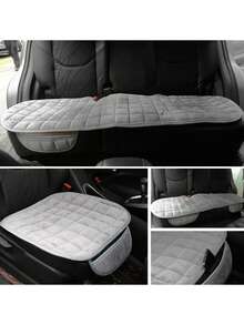 Car Seat Cover, Luxury Plush 4-Season Universal Seat Cushion Cover For Sedan Bottom Seats, Front & Rear Comfortable Protective Cover For SUV, Non-Slip Rubber Bottom With Storage Pocket, Auto Accessories - Car Bottom Seat Cover - View 4