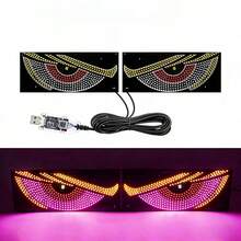 2pcs Car Windshield Devil Eye Lights - USB LED Car Atmosphere Lights, 11 Dynamic Modes - Plug And Play, Easy Installation - Suitable For SUV, Truck, RV Devil Eye Daytime Running Lights - Cool Blue Decorative Lights For Indoor/Outdoor - Waterproof, Fit For Most Sedans/SUVs And Other Vehicles - Multicolor - View 17