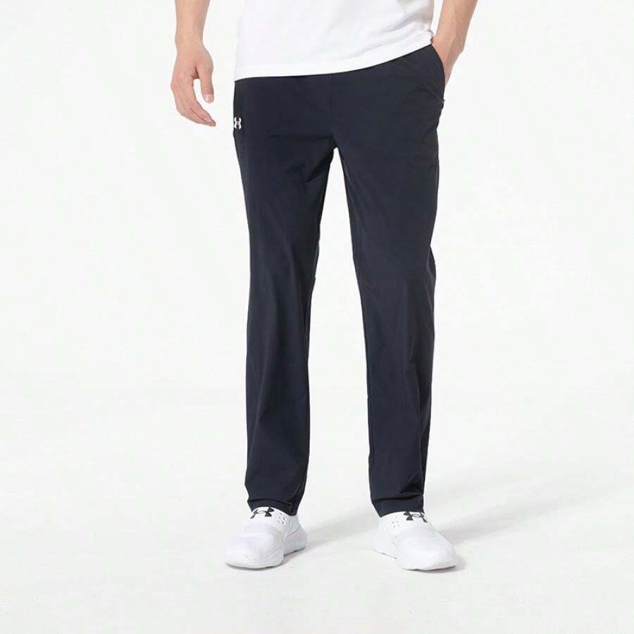 Under Armour Loose Straight Leg Woven Pants, Comfortable Breathable Training, Fitness, Walking, Casual Pants - Black - View 1