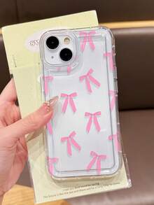 1pc INS Fresh Sweet Cute Butterfly Pattern Anti-Slip Transparent Airbag Phone Case Suitable For IPhone 11/12/13/14/15/16/17 Pro Max - Multicolor - View 1