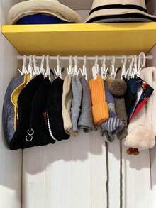 1pc/2pcs No-Drill Extendable Curtain Rod, Stainless Steel Retractable Tension Rod, Closet Organizer - White - View 2