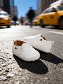 Infant White Shoes, Anti-Slip Toddler Walking Shoes, Nursery School Crawling Shoes For Boys And Girls - White - View 5