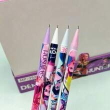 1set/4pcs Witch Hunter Team 0.5 Brush High Beauty Ins Cute Cartoon Student Specific Writing Thick, New Year's Gift, Valentine's Day Gift, Easter Gift - Multicolor - View 2