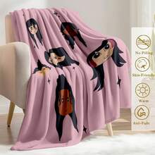 1PC KATSEYE Movie Poster Flannel Throw Blanket 50"X60" (Multiple Sizes) - Pink Filter Group Portrait & Directed By HYBE, Tapestry Wall Hanging, Room Decor, Perfect For Sofa, Bed, Office, Movie Poster Gift - multicolour 4 - 查看 7