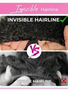 水波纹半头假发，真人发丝，150%密度，带抽绳 - 新手友好，打造自然外观，无需头带 - Natural Black - 查看 7