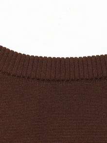 DEEKA Summer New Arrival Women Fashion Minimalist Versatile Short Sleeve Knit Top Spring - Brown 1 - View 11