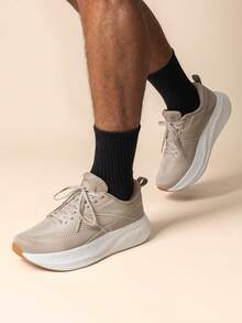 Men's Lightweight Road Running & Gym Shoes Cushioned, Non-Slip Support For Training, Walking & Tennis - 杏色 - 查看 10