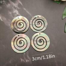 4 mặt dây chuyền hình hoa sứ chạm khắc thủ công từ vỏ sò MOP tự nhiên, dùng để làm khuyên tai hoặc vòng cổ, thiết kế kiểu Hawaii, trang sức đảo nhiệt đới. - màu đen - Xem 54