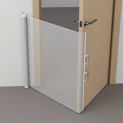 Puerta de para mascotas expandible, red de aislamiento para cachorros, cerca para gatos interior/exterior, adecuada para perros/gatos pequeños/escaleras/pasillos