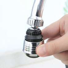 1pc Stainless Steel Kitchen Faucet Sprayer Head, Extendable Rotatable Anti-Splash Water Saving Nozzle Faucet Aerator - Type a - View 2